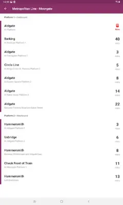London Tube Live android App screenshot 2